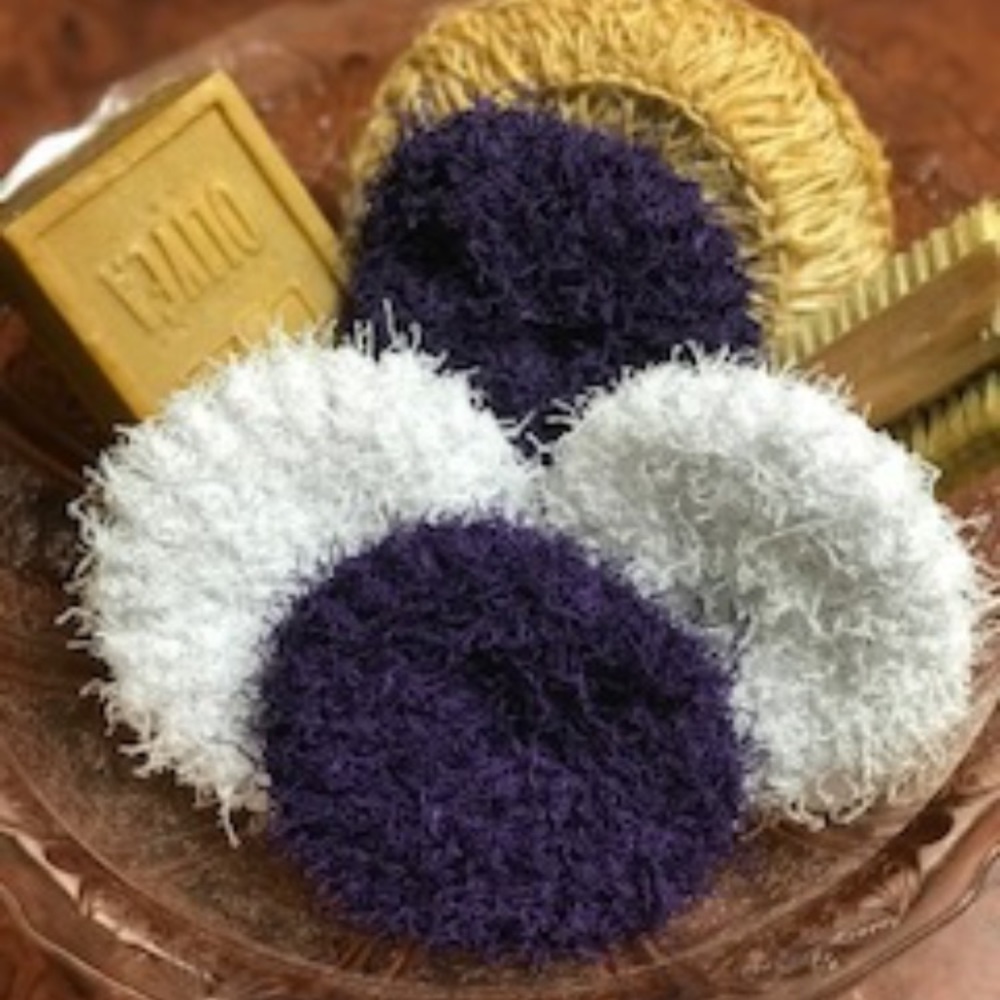 A Set of Handmade Crochet Face Scrubbies.